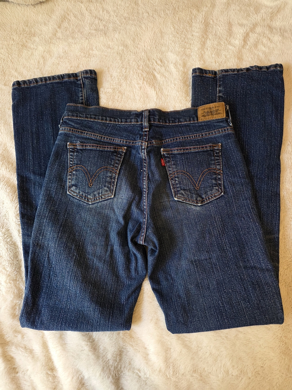 Levi's Women's Bootcut Jeans Dark Wash Blue Denim Mid Rise Stretch 5-Pocket